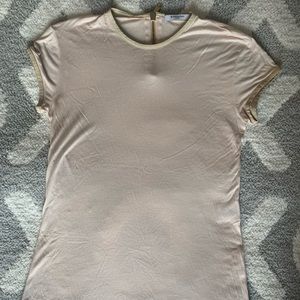 Givenchy Light Pink Short Sleeved top, leather accents